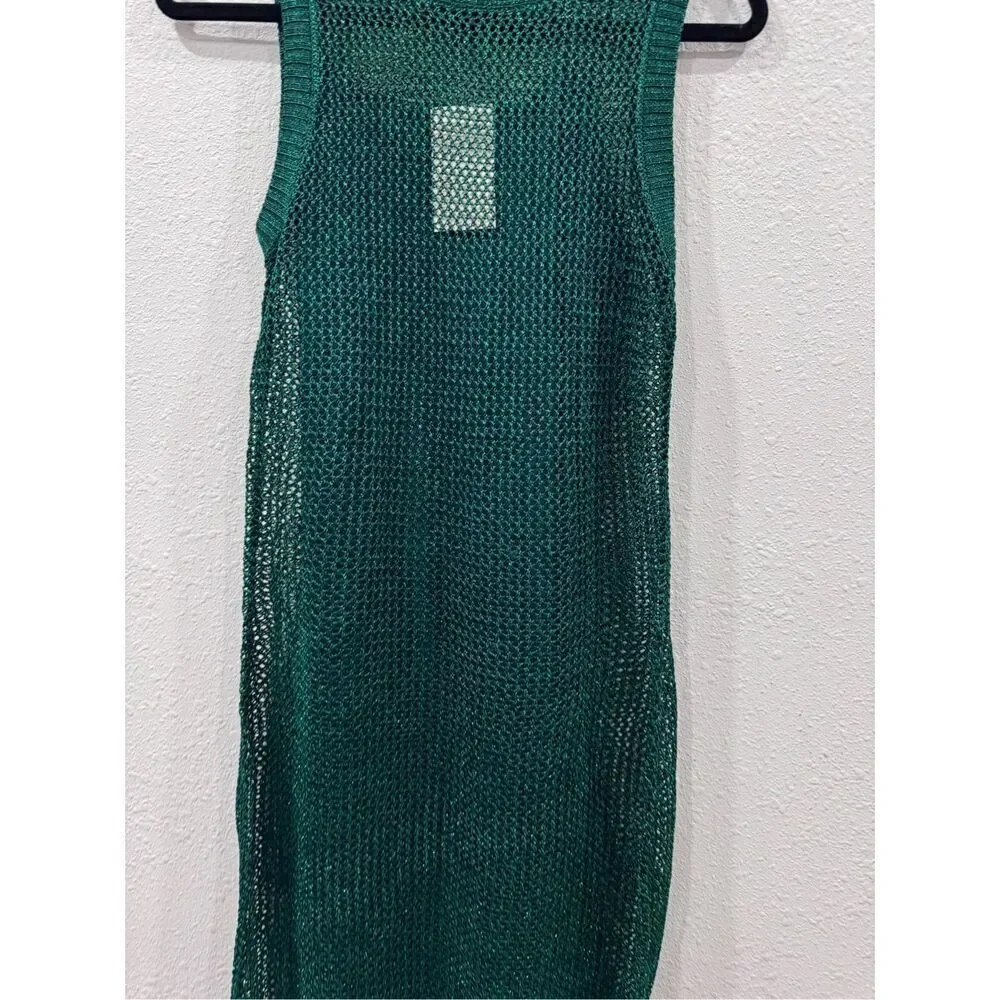 NWT! A New Day Openwork Midi Tank Dress green size xs - Picture 3 of 8